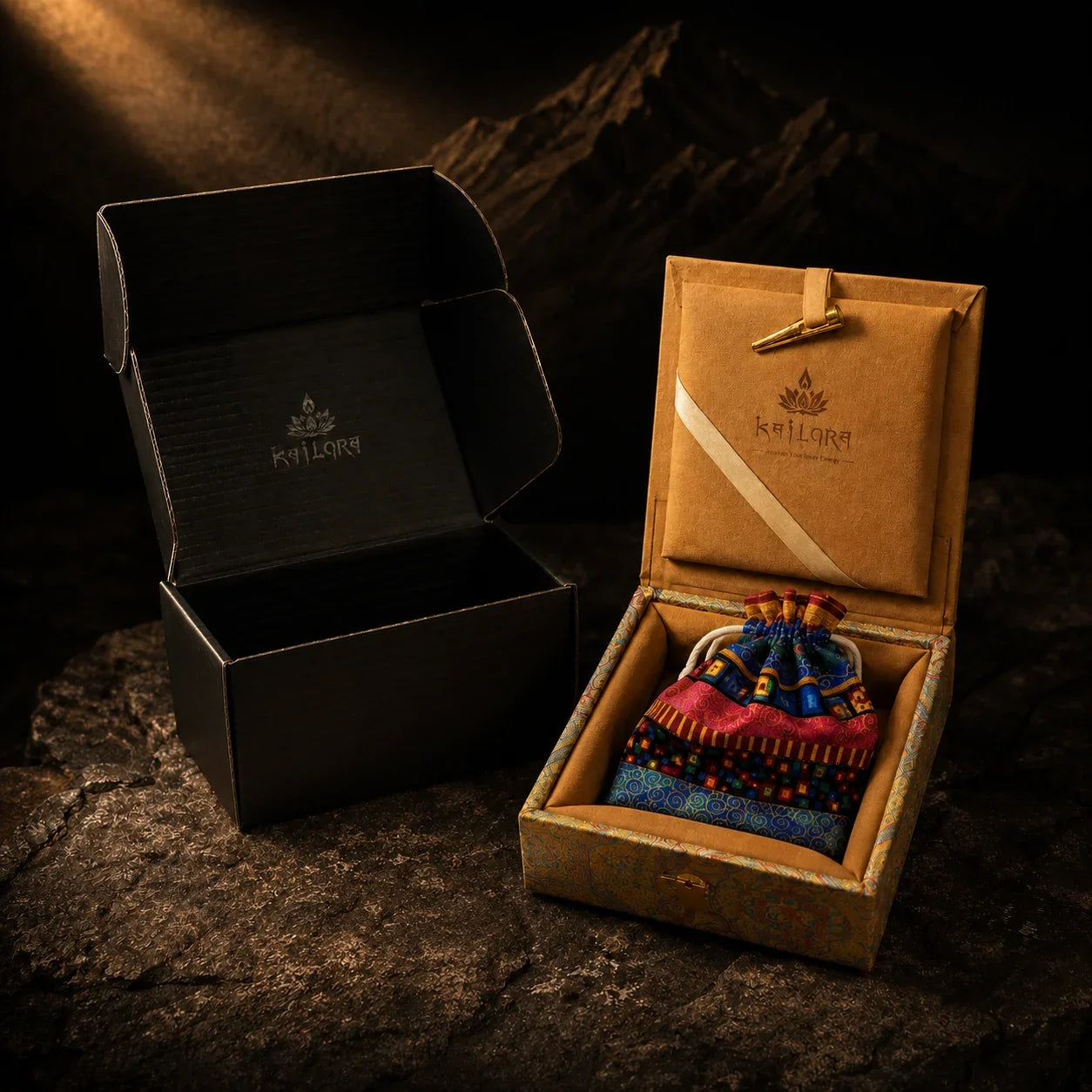 Kailora Tibetan-inspired brocade jewelry gift box