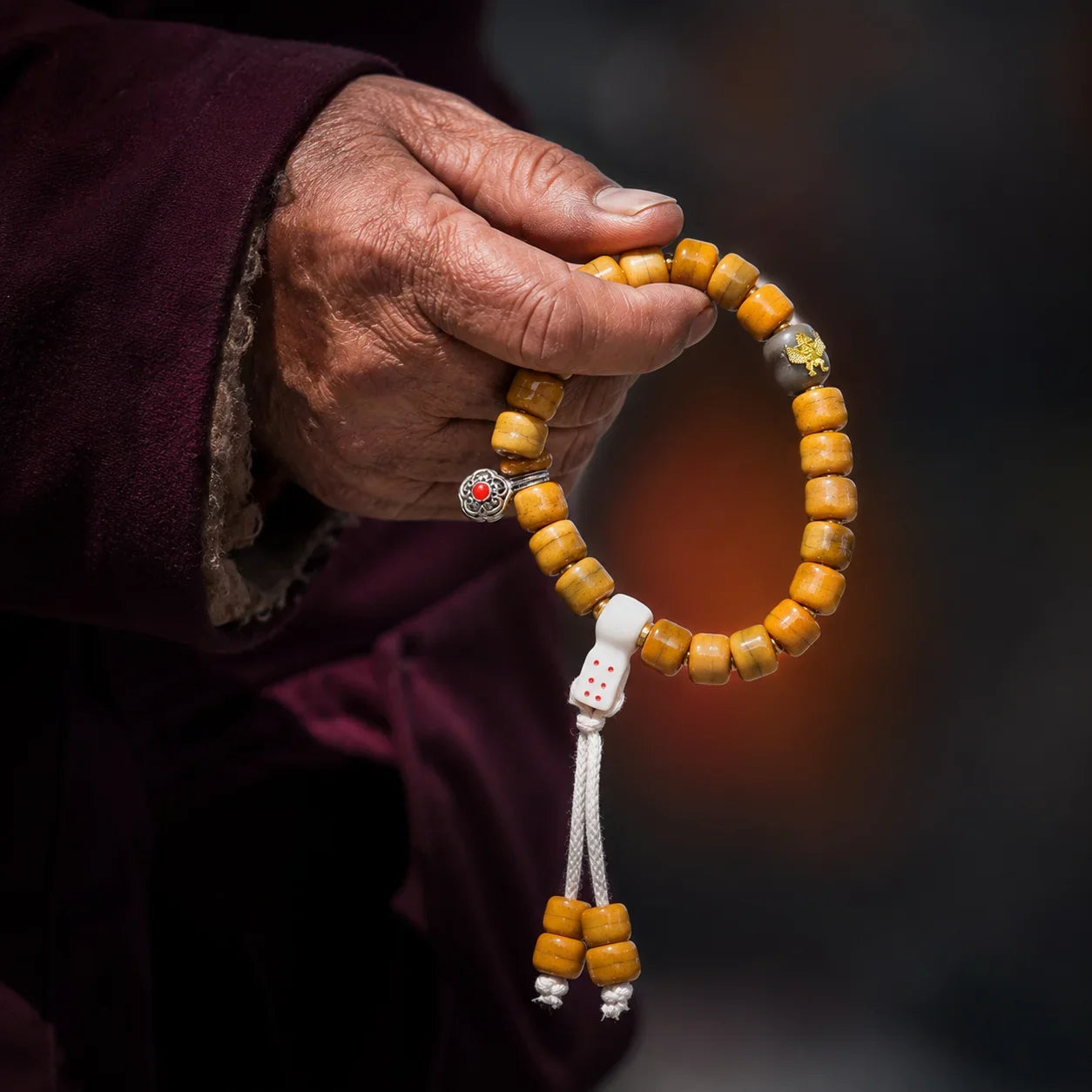 Kailora yak bone barrel bead bracelet