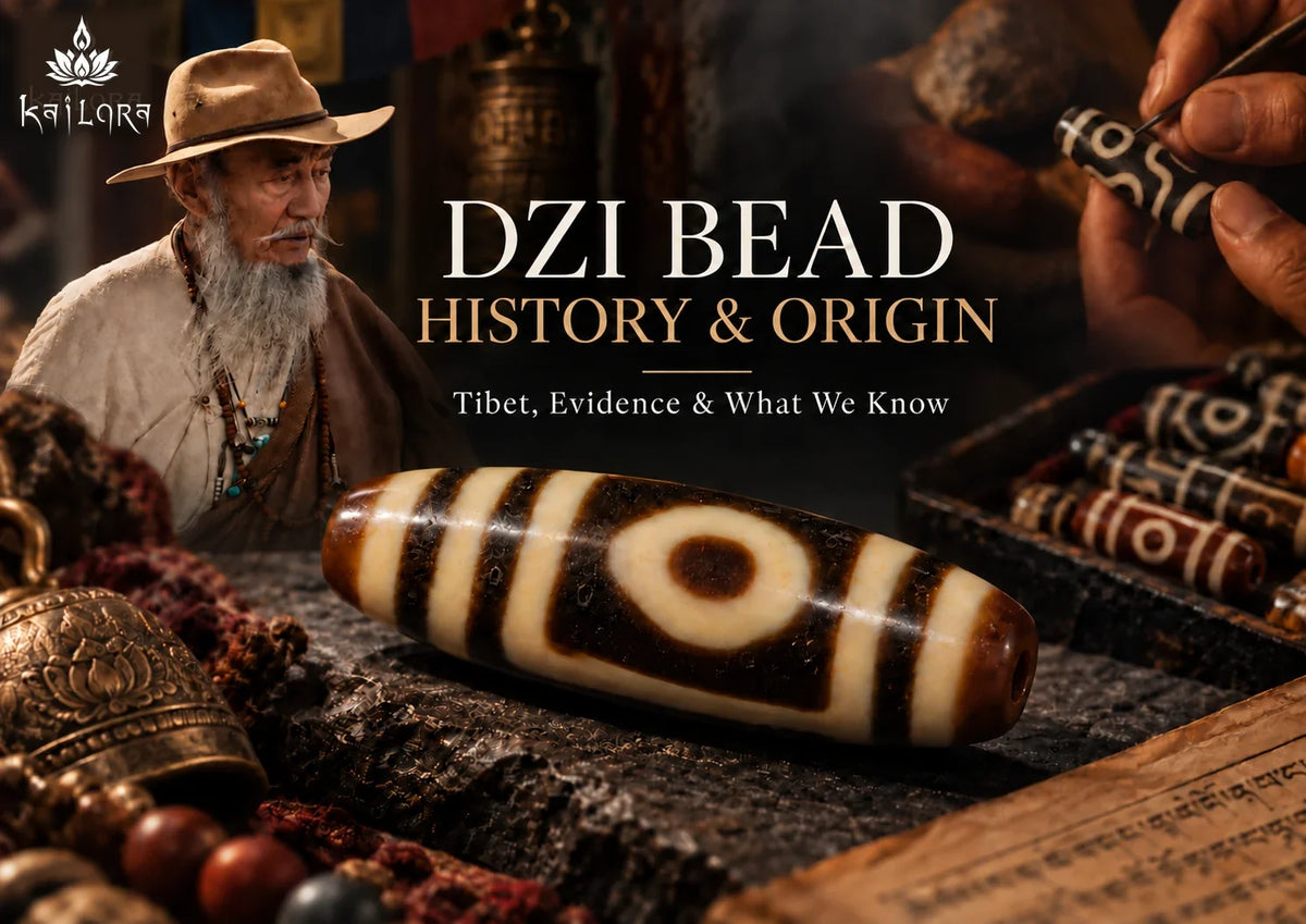 Dzi bead history and origin — Tibetan and Himalayan cultural context | Kailora
