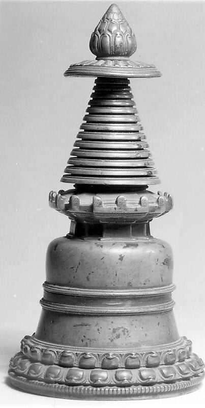 Tibetan Buddhist stupa associated with relic and reliquary traditions