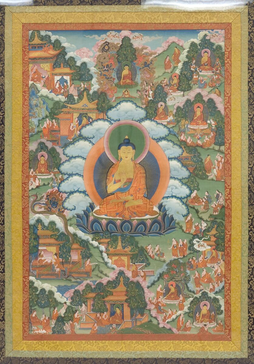 Historic Tibetan thangka illustrating the visual tradition discussed alongside Regong arts