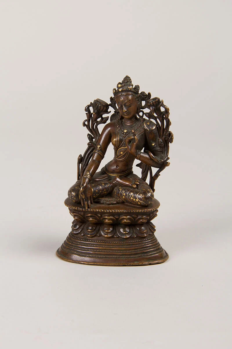 Seated Tara sculpture from Tibet, 13th to 15th century