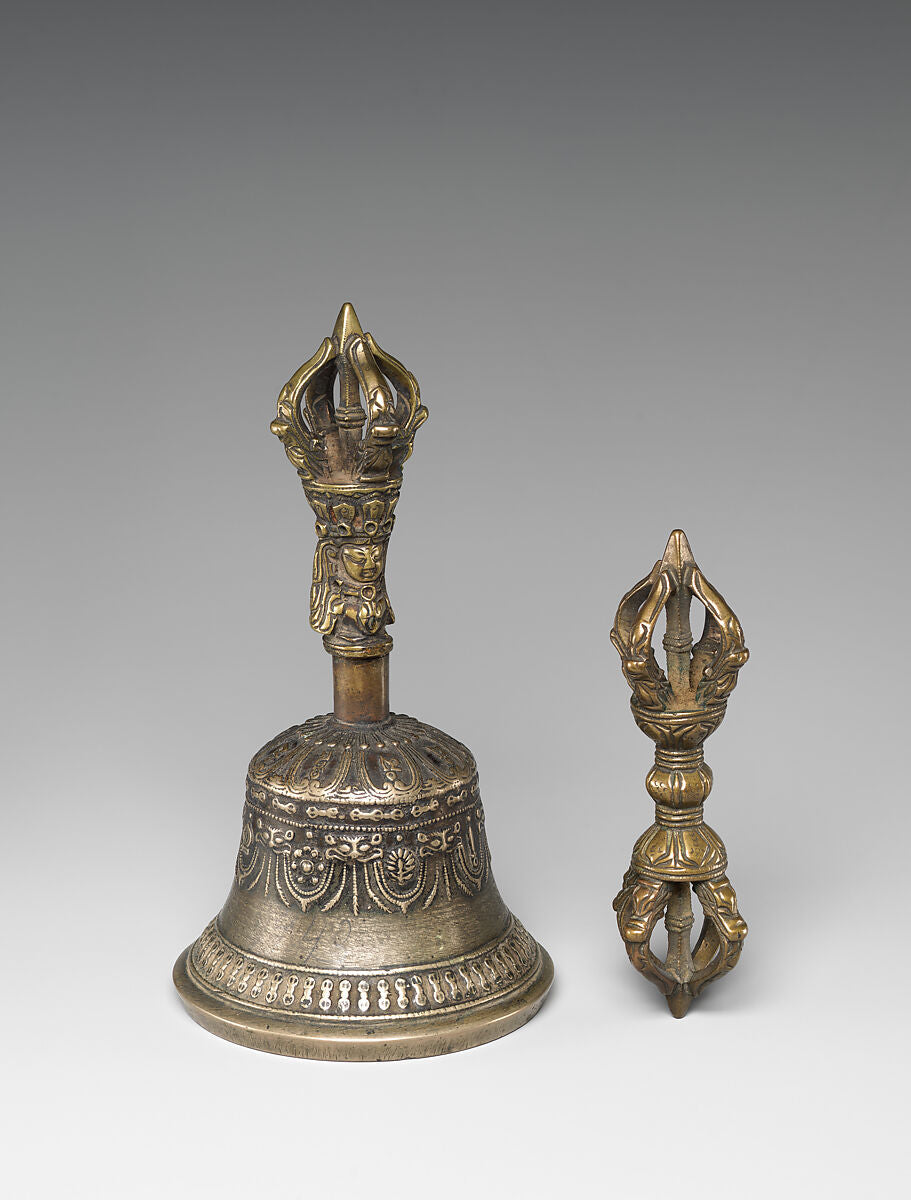 Historic Tibetan dorje and ritual bell from the nineteenth century