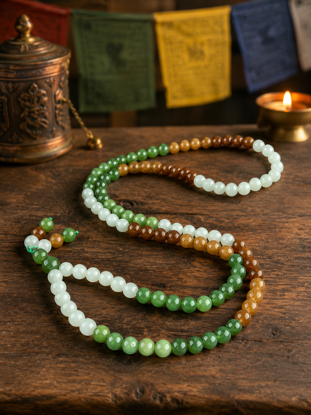 Kailora Tibetan 108 Mala Beads Necklace for Healing & Inner Peace