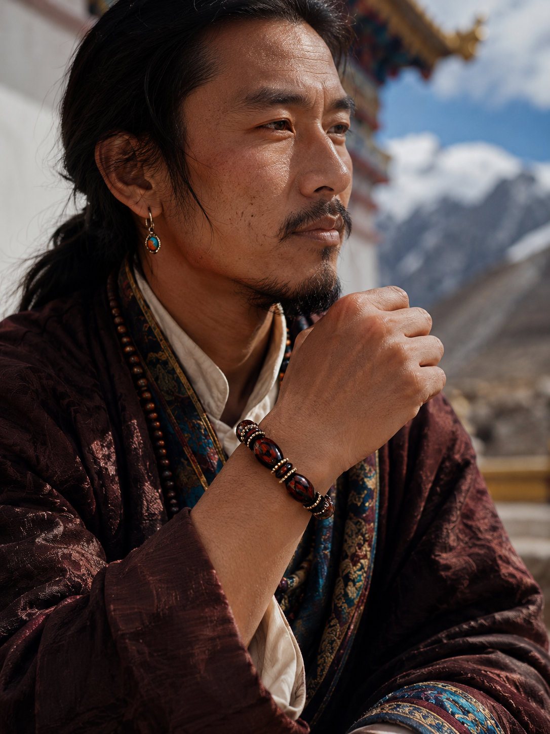 Tibetan Dzi Agate Bracelet – Intuition & Awakening Series | Kailora