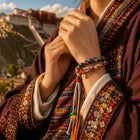 Kailora Tibetan Handmade Double Wrap Beaded Cord Bracelet thumbnail 3 | Kailora