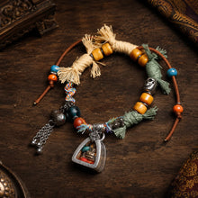 Kailora Tibetan Medicine Buddha Gau Amulet Red Cord & Handwoven Bracelet