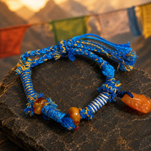 Kailora Tibetan Natural Amber Handwoven Cord Bracelet