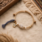 Kailora Tibetan Noble Dzi Agate Cord Bracelet with Zaki Lhamo Prosperity Charm thumbnail 2 | Kailora
