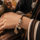 Kailora Tibetan Noble Dzi Agate Cord Bracelet with Zaki Lhamo Prosperity Charm thumbnail 8 | Kailora