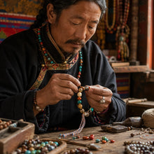 Kailora Tibetan Three-Eye Dzi Agate Multi-Stone Bracelet