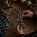 Tibetan-inspired styling image for Kailora Tibetan Zaki Lhamo Handmade Tassel Charm thumbnail 6 | Kailora