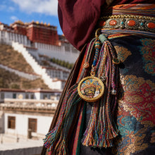 Kailora Tibetan Zaki Lhamo Yellow Jambhala Green Tara Thangka Tassel Charm