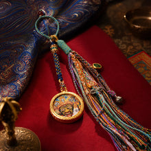Kailora Tibetan Zaki Lhamo Yellow Jambhala Green Tara Thangka Tassel Charm