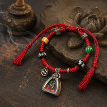 Kailora Tibetan Medicine Buddha Gau Amulet Red Cord & Handwoven Bracelet