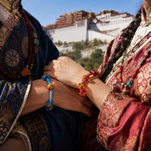 Kailora Tibetan Natural Amber Handwoven Cord Bracelet