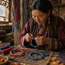 Kailora Tibetan Natural Amber Handwoven Cord Bracelet