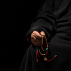 Tibetan-Inspired Yak Bone Hand Mala with Turquoise Accents thumbnail 2 | Kailora