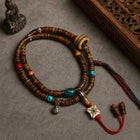 Tibetan-Inspired Yak Bone Hand Mala with Turquoise Accents thumbnail 8 | Kailora