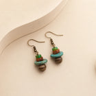 Tibetan-Inspired Magnesite, Bone & Bodhi Bead Earrings thumbnail 5 | Kailora