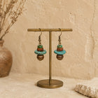 Tibetan-Inspired Magnesite, Bone & Bodhi Bead Earrings thumbnail 6 | Kailora