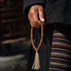 Tibetan-Inspired Yak Bone 54-Bead Hand Mala thumbnail 2 | Kailora
