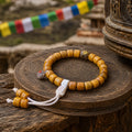 Tibetan-Inspired Yak Bone Barrel Bead Bracelet for Grounding | Kailora thumbnail 4 | Kailora
