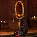 Tibetan-Inspired Yak Bone Mala Necklace with Dzi Accents | Kailora thumbnail 3 | Kailora
