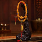 Tibetan-Inspired Yak Bone Mala Necklace with Dzi-Style Accents thumbnail 3 | Kailora