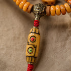 Tibetan-Inspired Yak Bone Mala Necklace with Dzi-Style Accents thumbnail 4 | Kailora