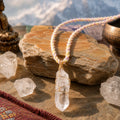 Kailora gift-ready packaging for Tibetan Clear Quartz Crystal Point Braided Cord Necklace thumbnail 5 | Kailora