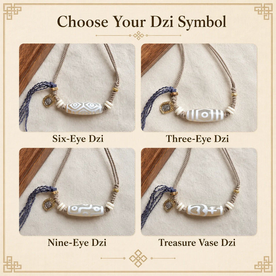 Tibetan-Inspired Dzi Agate Cord Necklace with Zaki Lhamo Charm | Kailora detail view 5 | Kailora