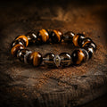 Eye of Insight Tiger’s Eye and Smoky Quartz bracelet made in Tibet thumbnail 2 | Kailora