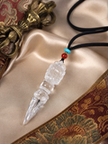 Kailora packaging shown with natural clear quartz Phurba pendant necklace thumbnail 5 | Kailora