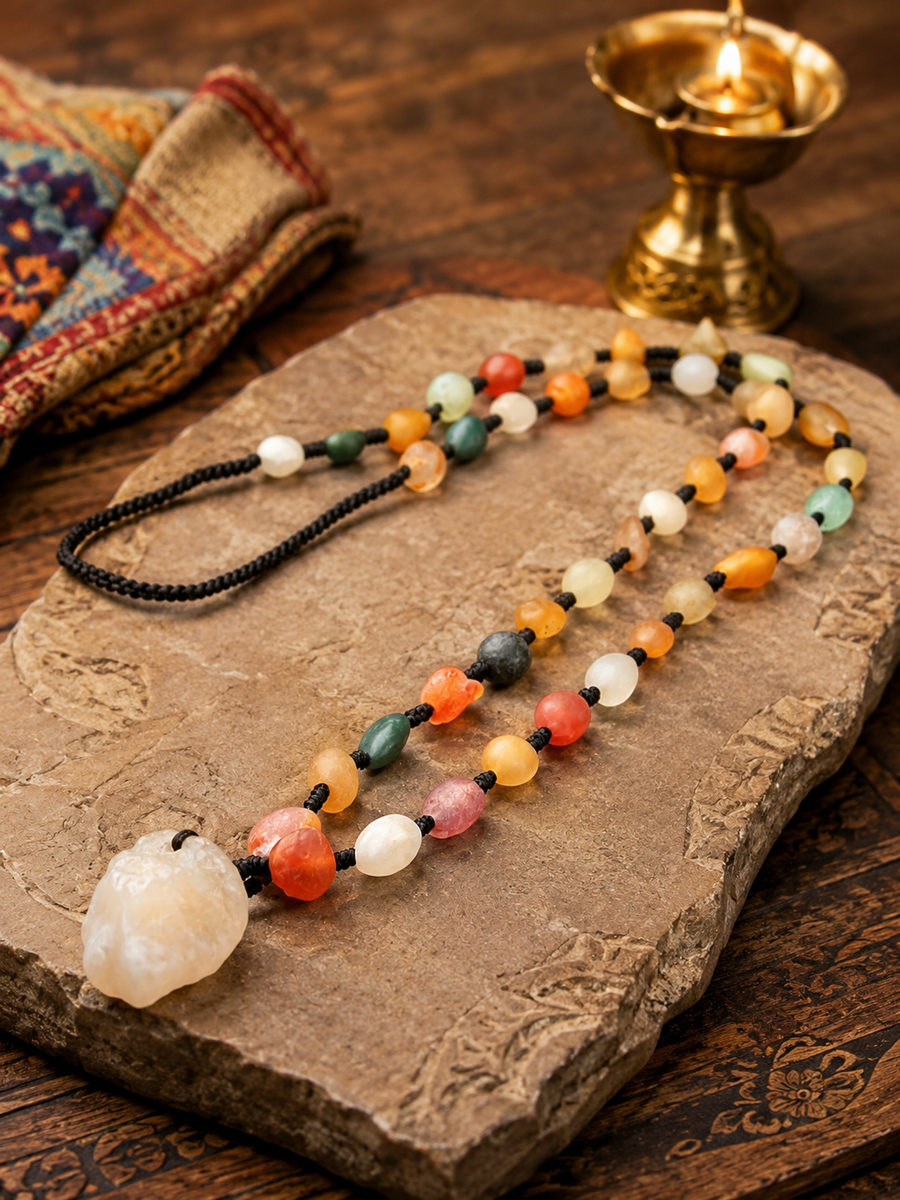 Kailora gift-ready packaging for Colorful Agate Necklace detail view 5 | Kailora