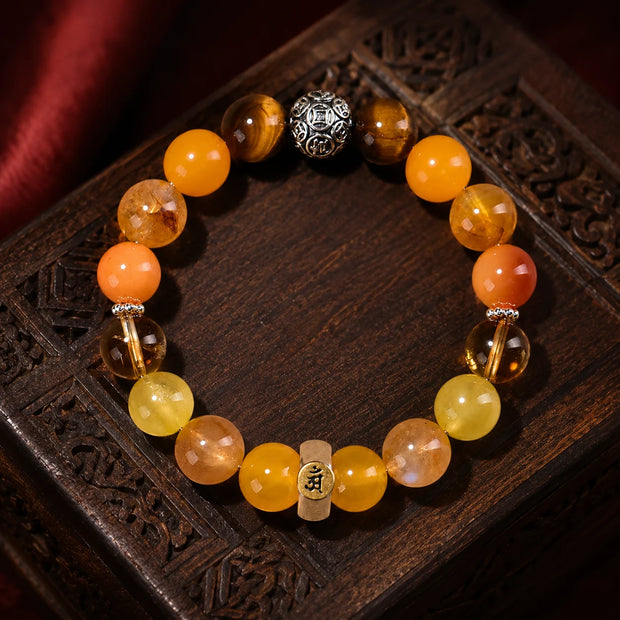 Dragon & Snake Chinese Zodiac Crystal Bracelet — Determination, Vision & Auspicious Momentum