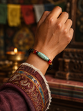 Agate Dzi bead and braided cord bracelet detail by Kailora thumbnail 14 | Kailora
