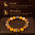 Goat and Monkey Chinese zodiac bracelet birth years guide thumbnail 2 | Kailora