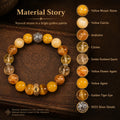 Goat and Monkey zodiac bracelet natural golden stone materials thumbnail 4 | Kailora