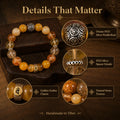 Goat and Monkey zodiac bracelet S925 silver and natural stone details thumbnail 5 | Kailora