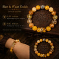 Goat and Monkey zodiac bracelet size and wearing guide in inches thumbnail 6 | Kailora