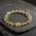 Kailora Golden Intention natural citrine and golden rutilated quartz bracelet handcrafted in Tibet thumbnail 1 | Kailora