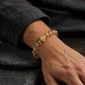 Kailora citrine stretch bracelet worn on wrist showing golden rutilated quartz accent bead thumbnail 3 | Kailora