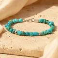 Handmade natural turquoise bracelet with sterling silver accents thumbnail 5 | Kailora