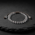 Tibetan clear quartz adjustable bracelet with Brown Cord by Kailora thumbnail 2 | Kailora