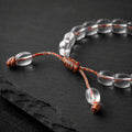 Five-Color Cord adjustable sliding knot on Tibetan clear quartz bracelet thumbnail 4 | Kailora