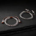 Five-Color and Brown Cord Tibetan clear quartz bracelets by Kailora thumbnail 3 | Kailora