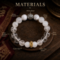 Horse zodiac bracelet natural white stone materials thumbnail 4 | Kailora