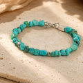 Natural turquoise bracelet with 925 sterling silver accents thumbnail 2 | Kailora