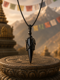 Kailora Obsidian and Amethyst Spike Necklace product view thumbnail 1 | Kailora